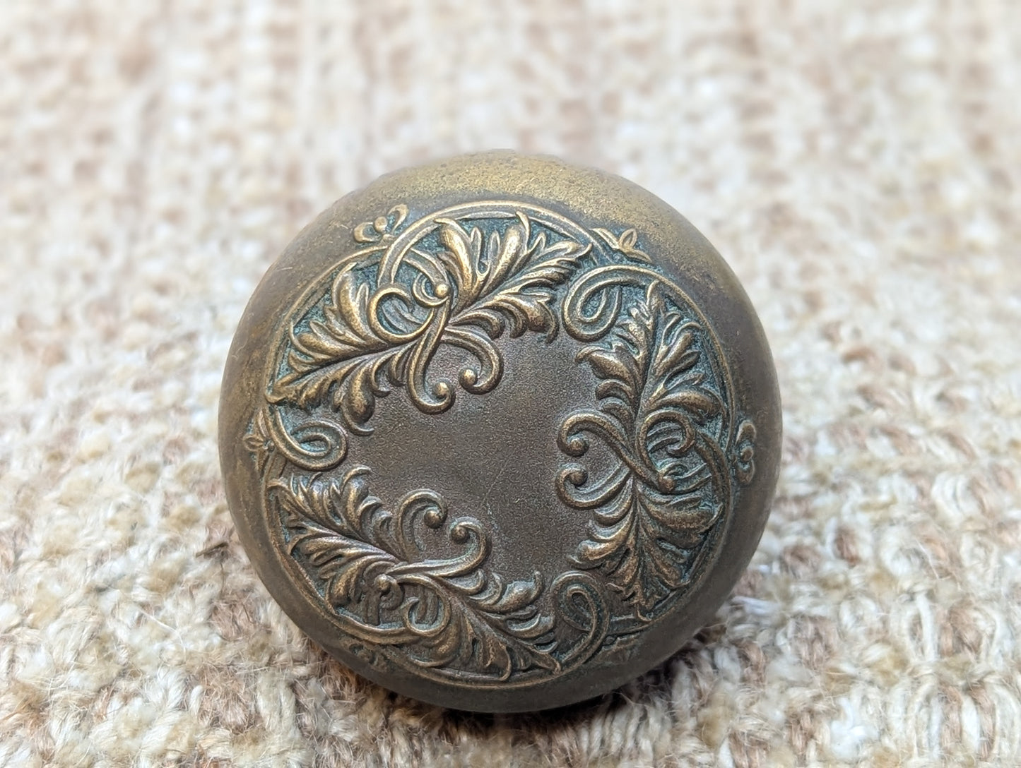2 1/4" Antique Corbin "Loraine" Brass Door Knob Door Hardware Circa 1905