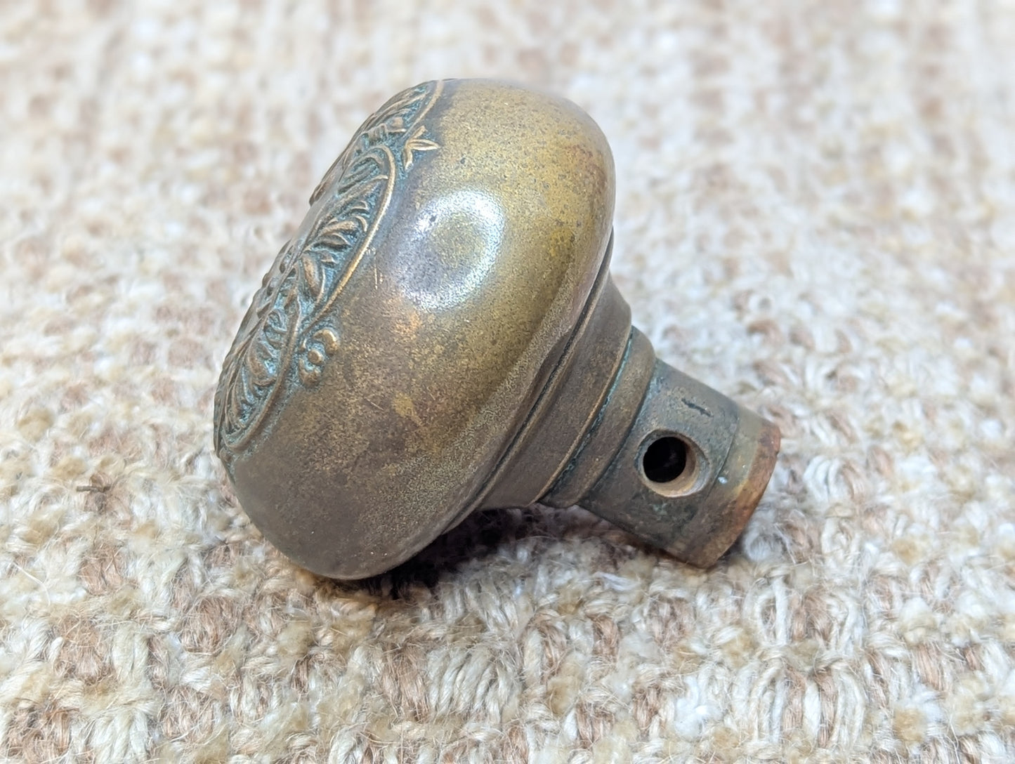 2 1/4" Antique Corbin "Loraine" Brass Door Knob Door Hardware Circa 1905