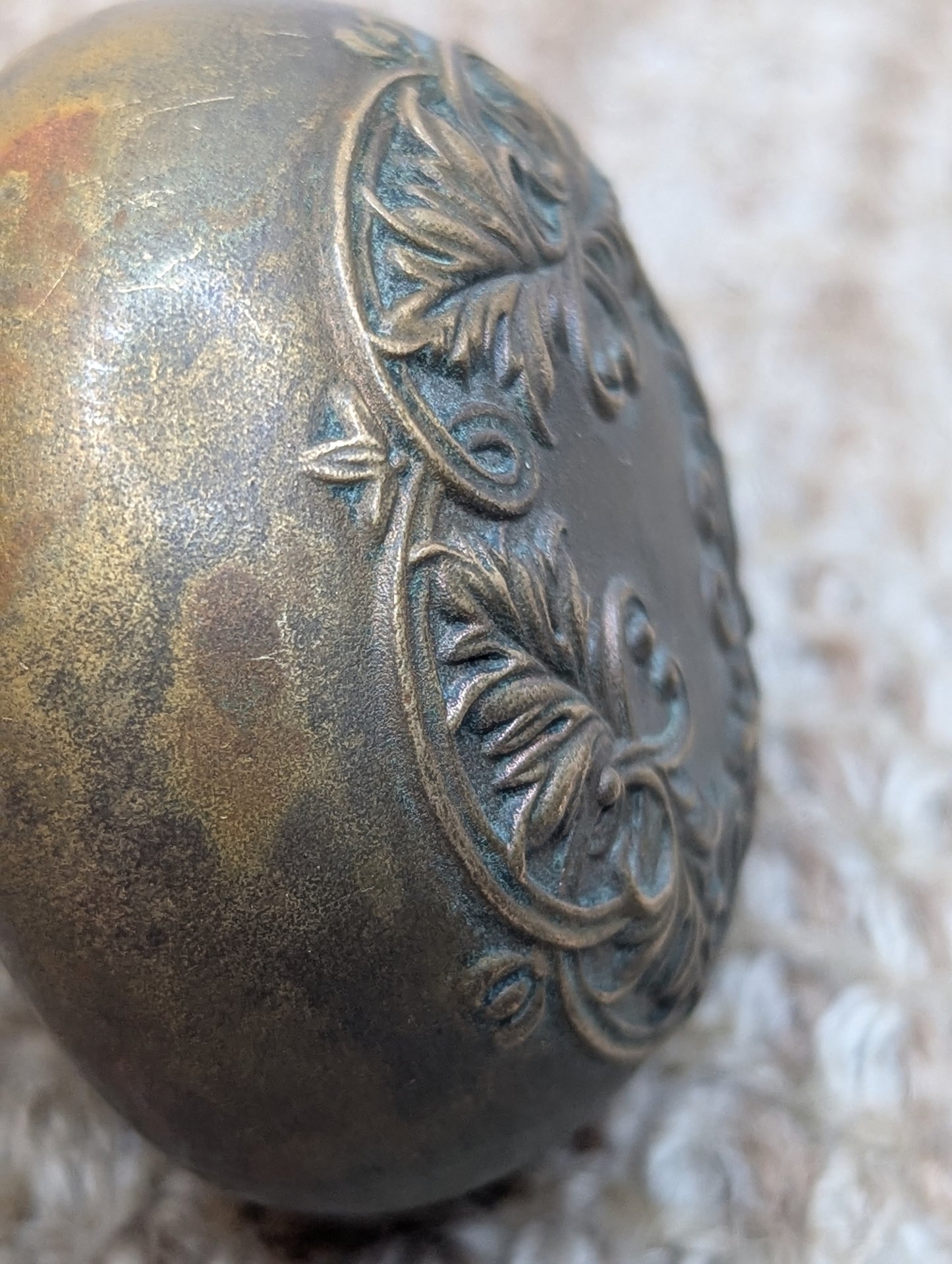 2 1/4" Antique Corbin "Loraine" Brass Door Knob Door Hardware Circa 1905