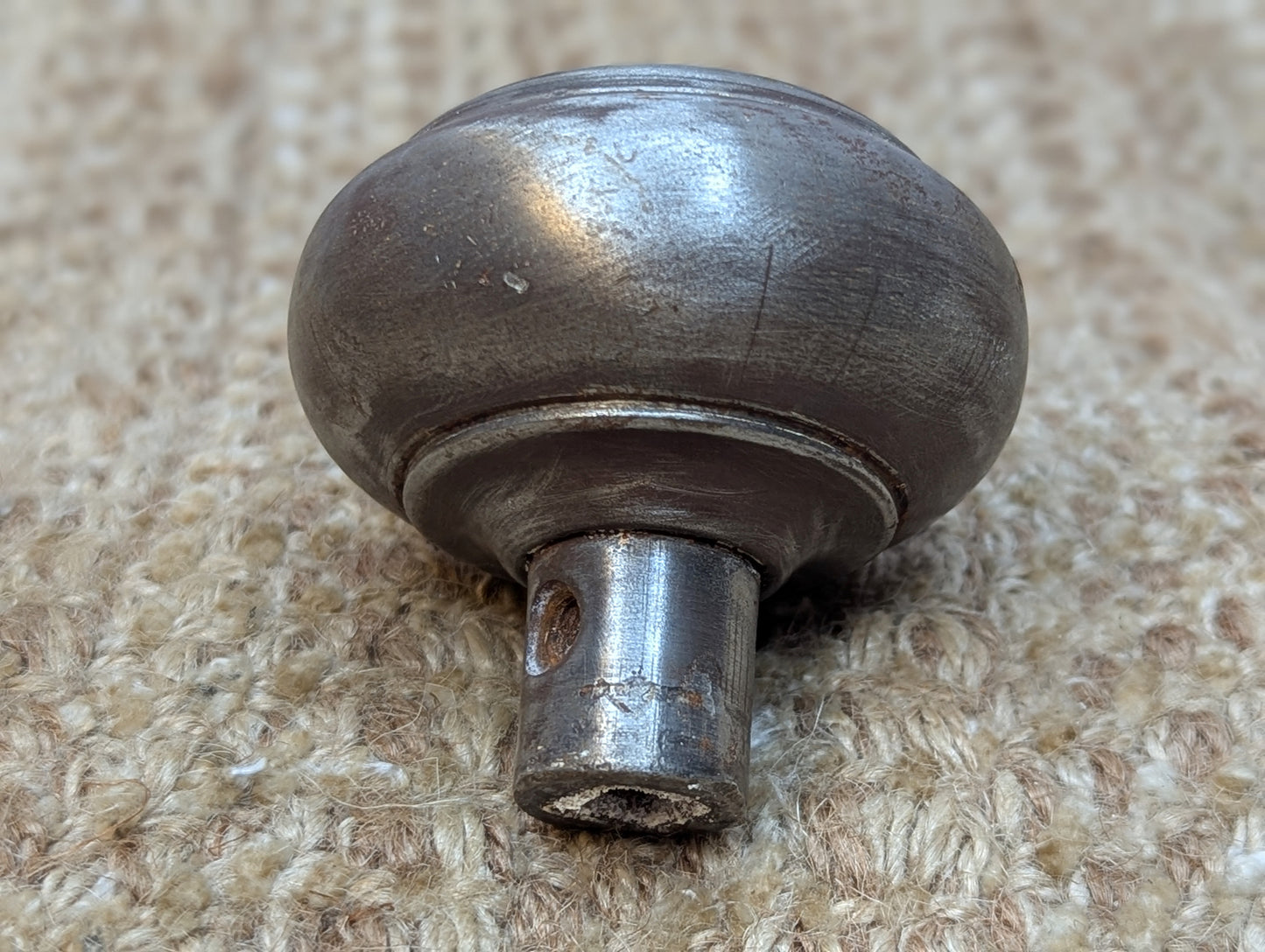 2 1/4" Antique Steel Door Knob Set Door Hardware