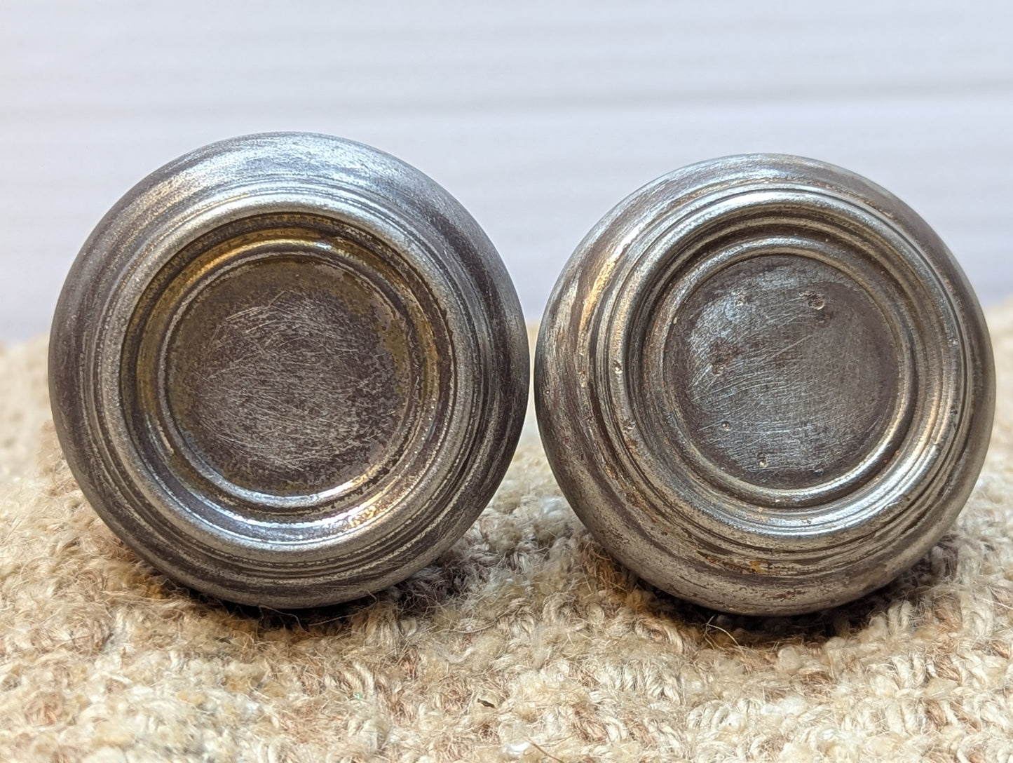 2 1/4" Antique Steel Door Knob Set Door Hardware