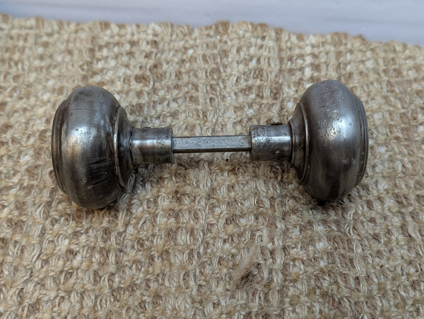 2 1/4" Antique Steel Door Knob Set Door Hardware