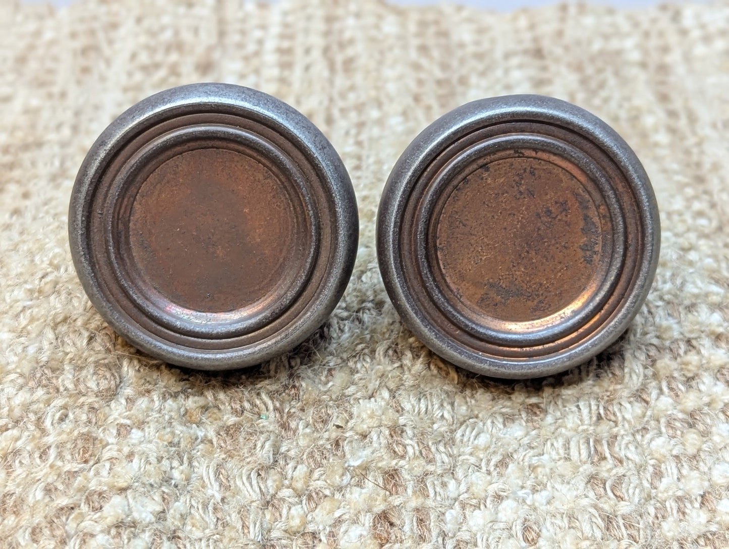 2 1/4" Antique Steel Door Knob Set Door Hardware
