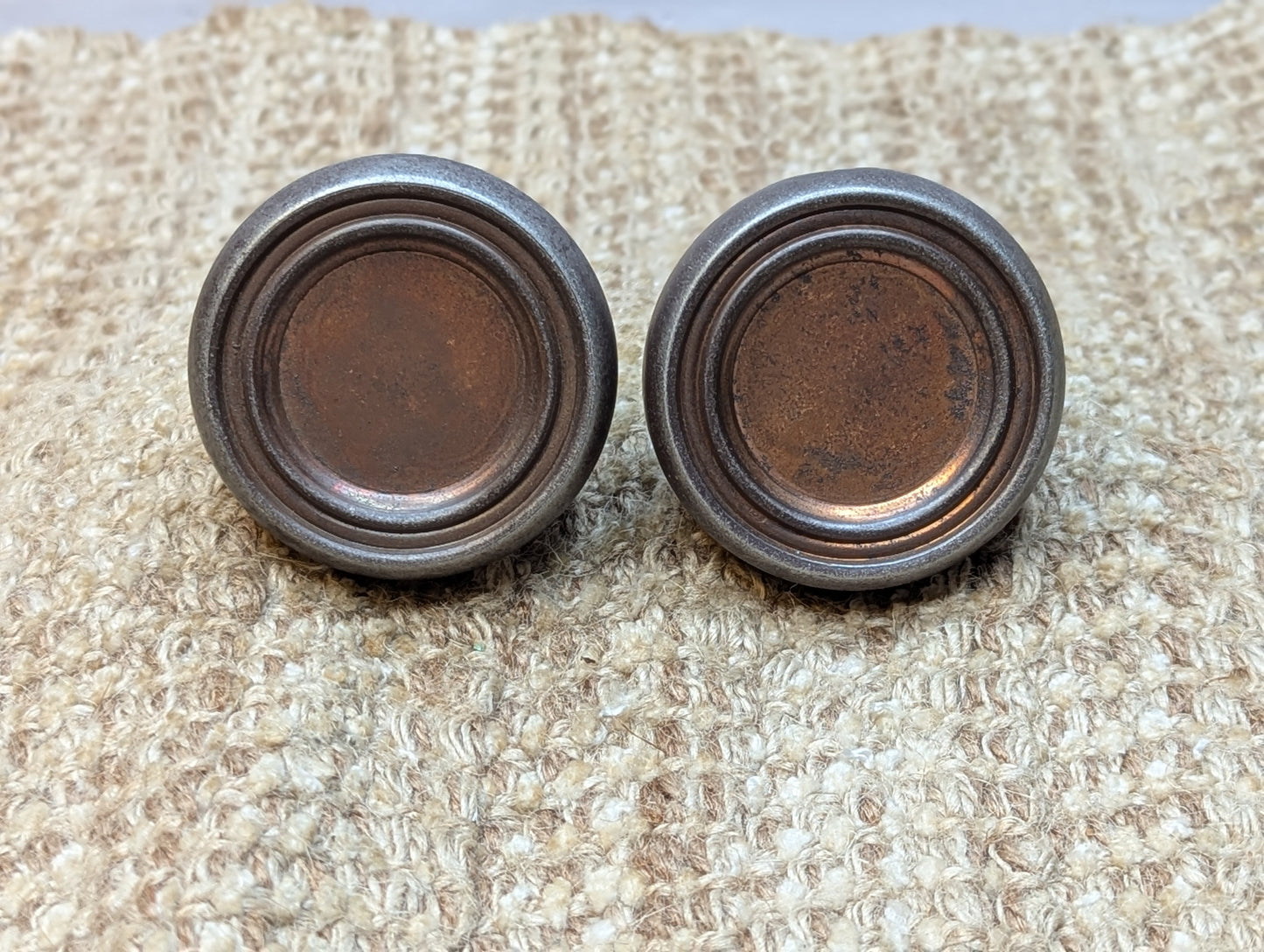 2 1/4" Antique Steel Door Knob Set Door Hardware