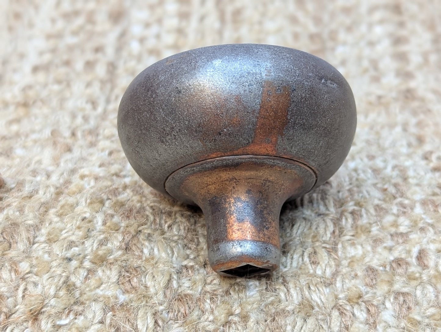 2 1/4" Antique Steel Door Knob Set Door Hardware