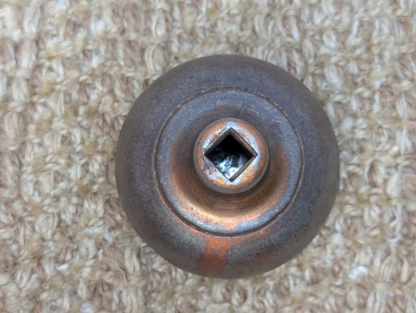 2 1/4" Antique Steel Door Knob Set Door Hardware