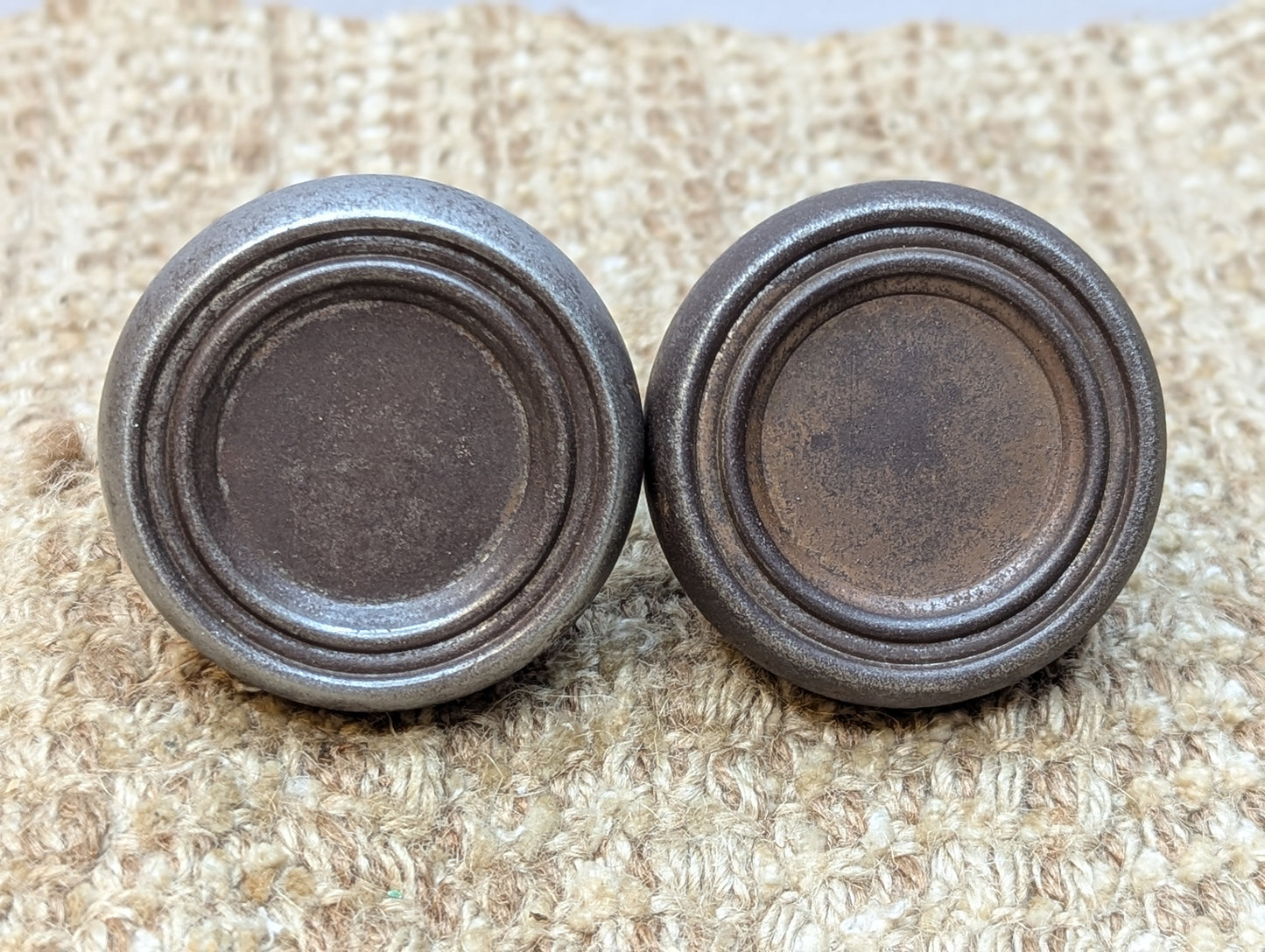 2 1/4" Antique Steel Door Knob Set Door Hardware