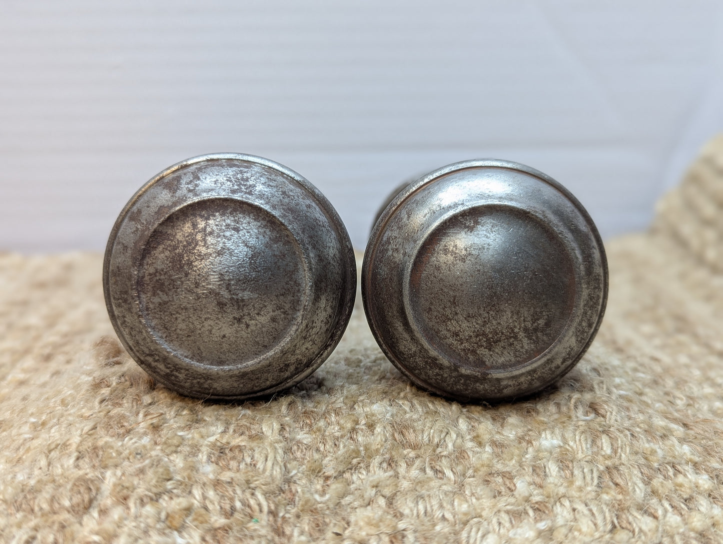 2 1/4" Antique Steel Door Knob Set Door Hardware