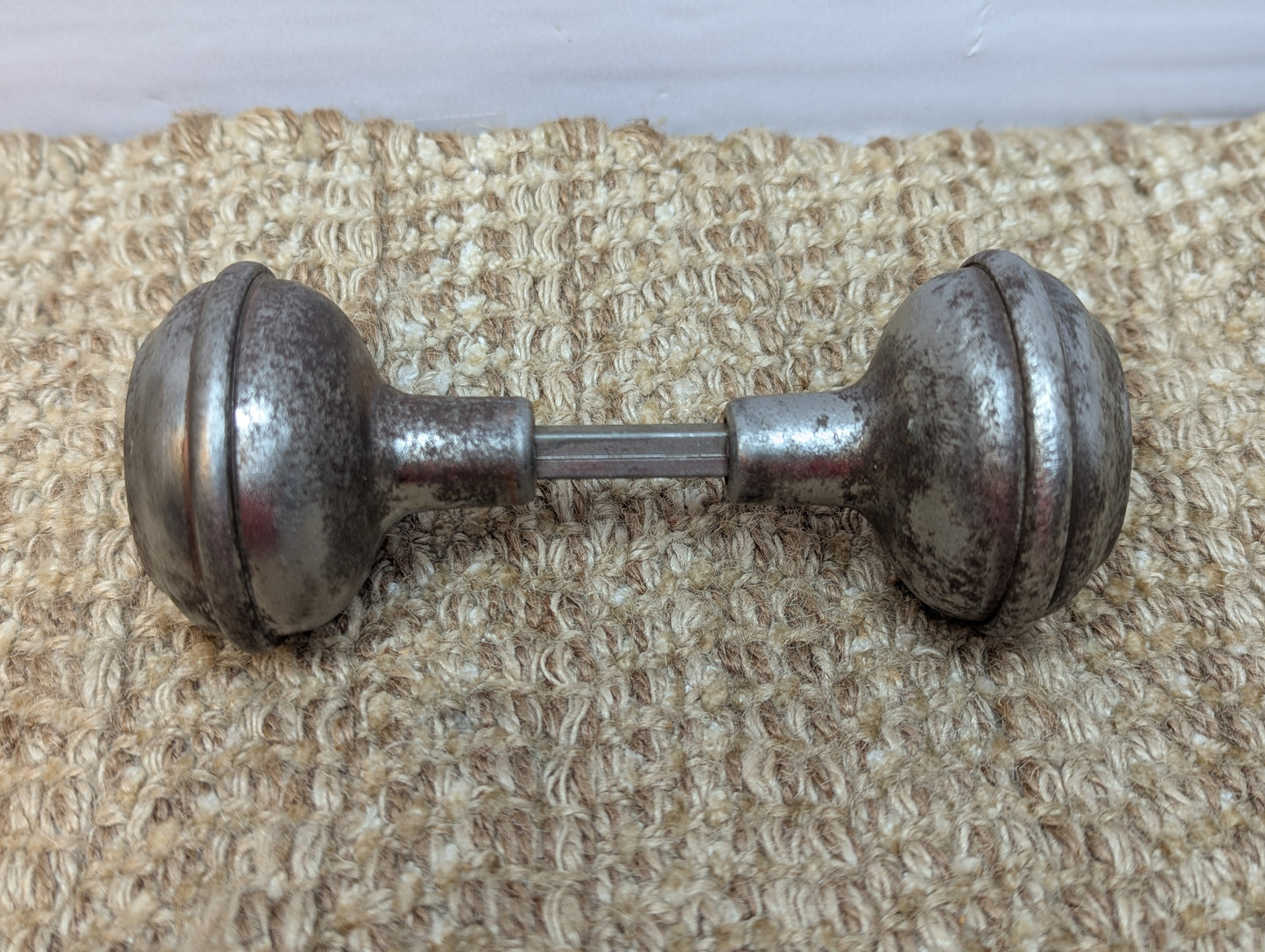 2 1/4" Antique Steel Door Knob Set Door Hardware