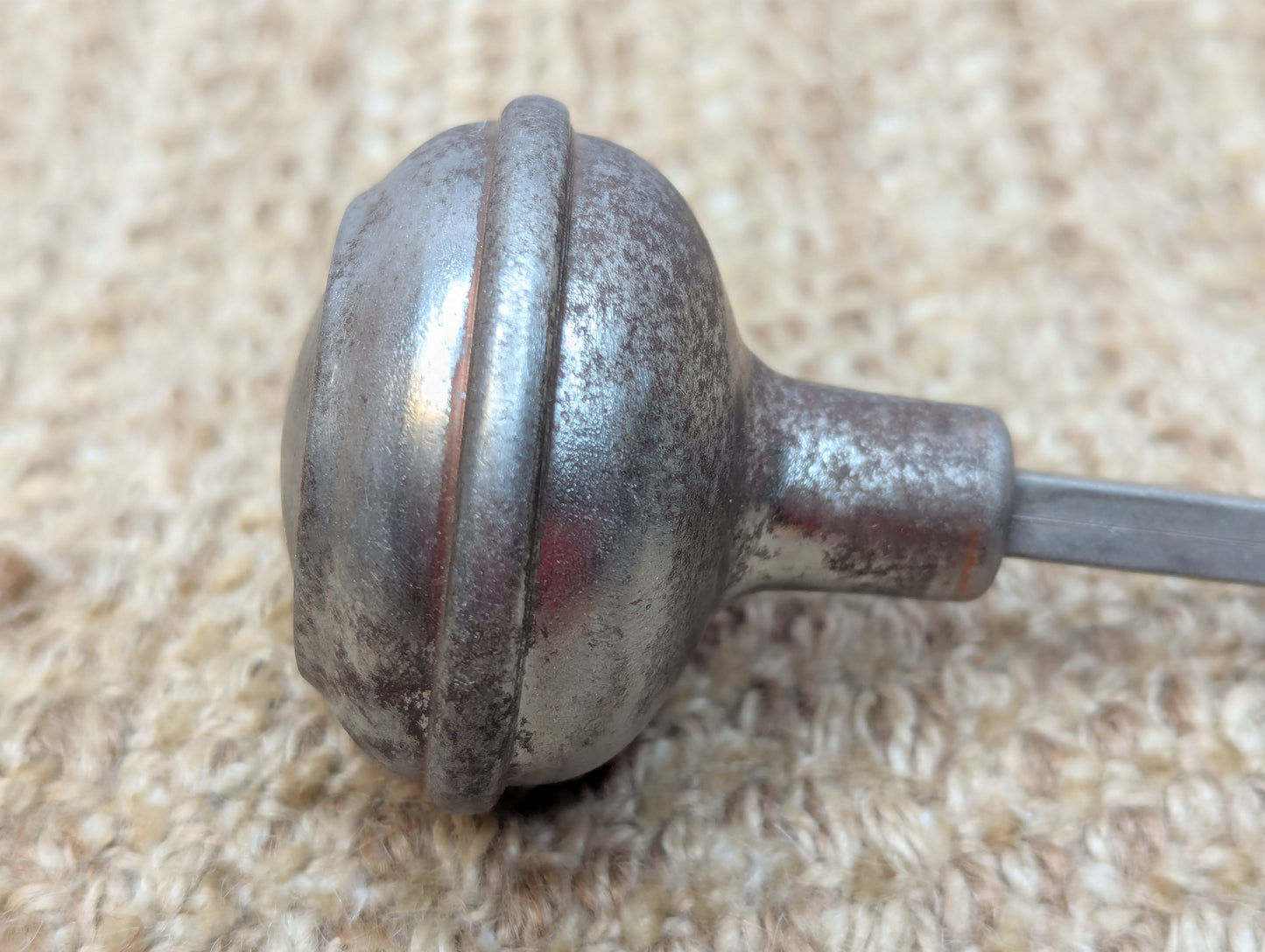 2 1/4" Antique Steel Door Knob Set Door Hardware