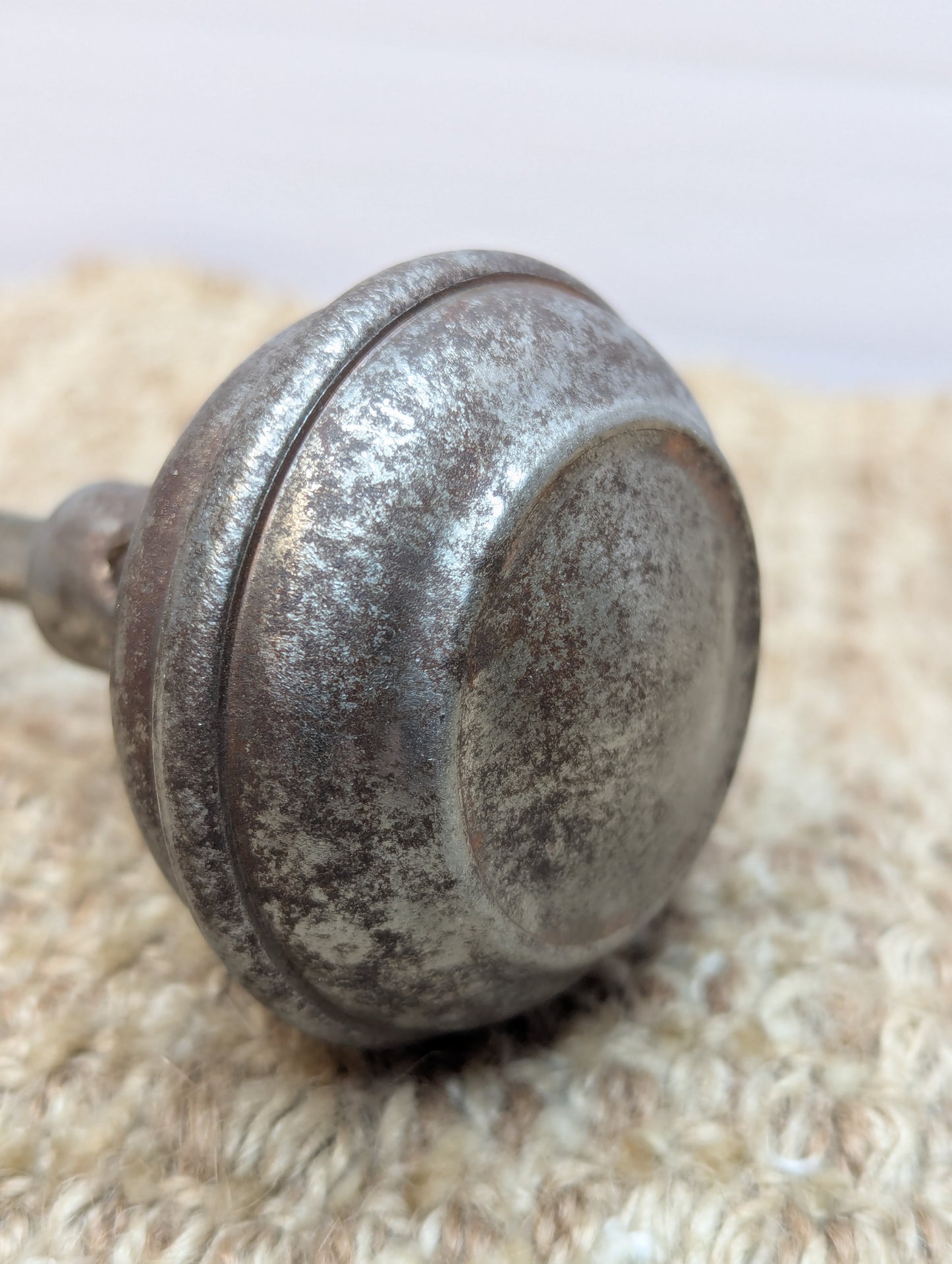 2 1/4" Antique Steel Door Knob Set Door Hardware