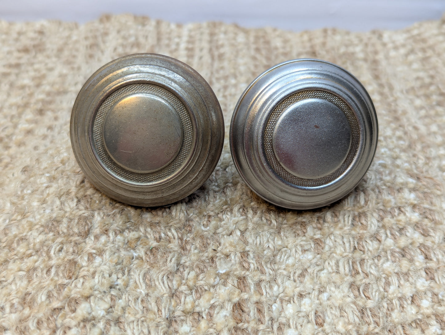 2 1/4" Antique Steel Door Knob Set Door Hardware