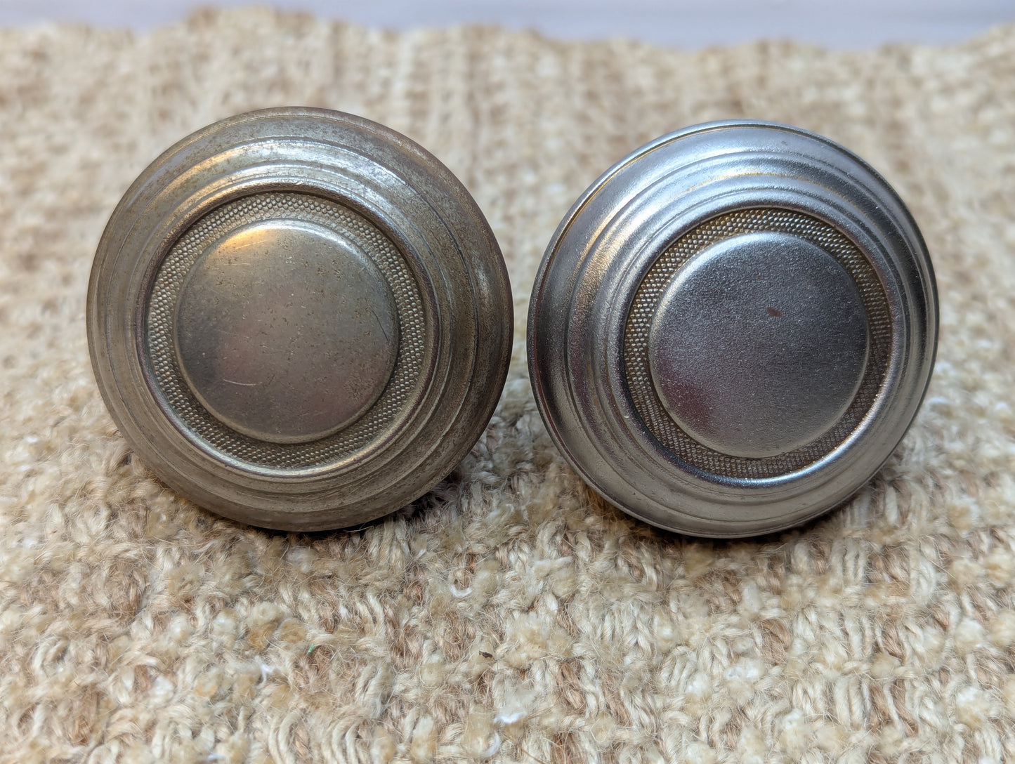 2 1/4" Antique Steel Door Knob Set Door Hardware