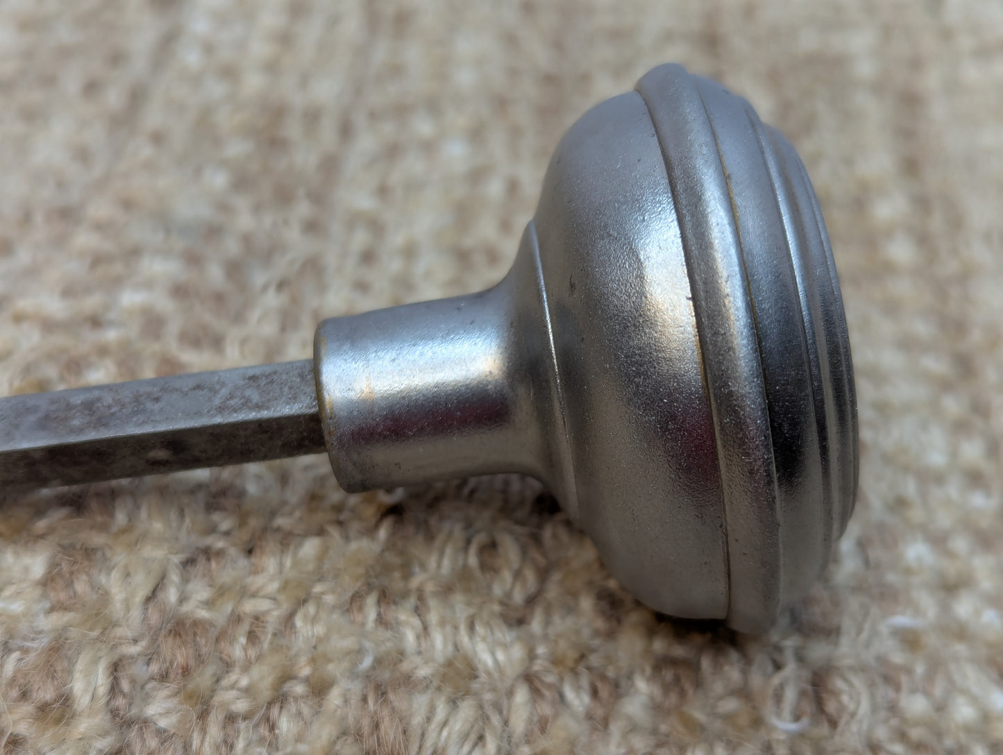 2 1/4" Antique Steel Door Knob Set Door Hardware
