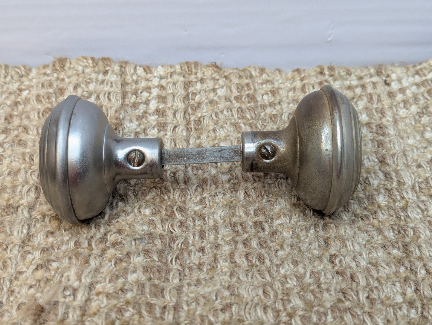 2 1/4" Antique Steel Door Knob Set Door Hardware