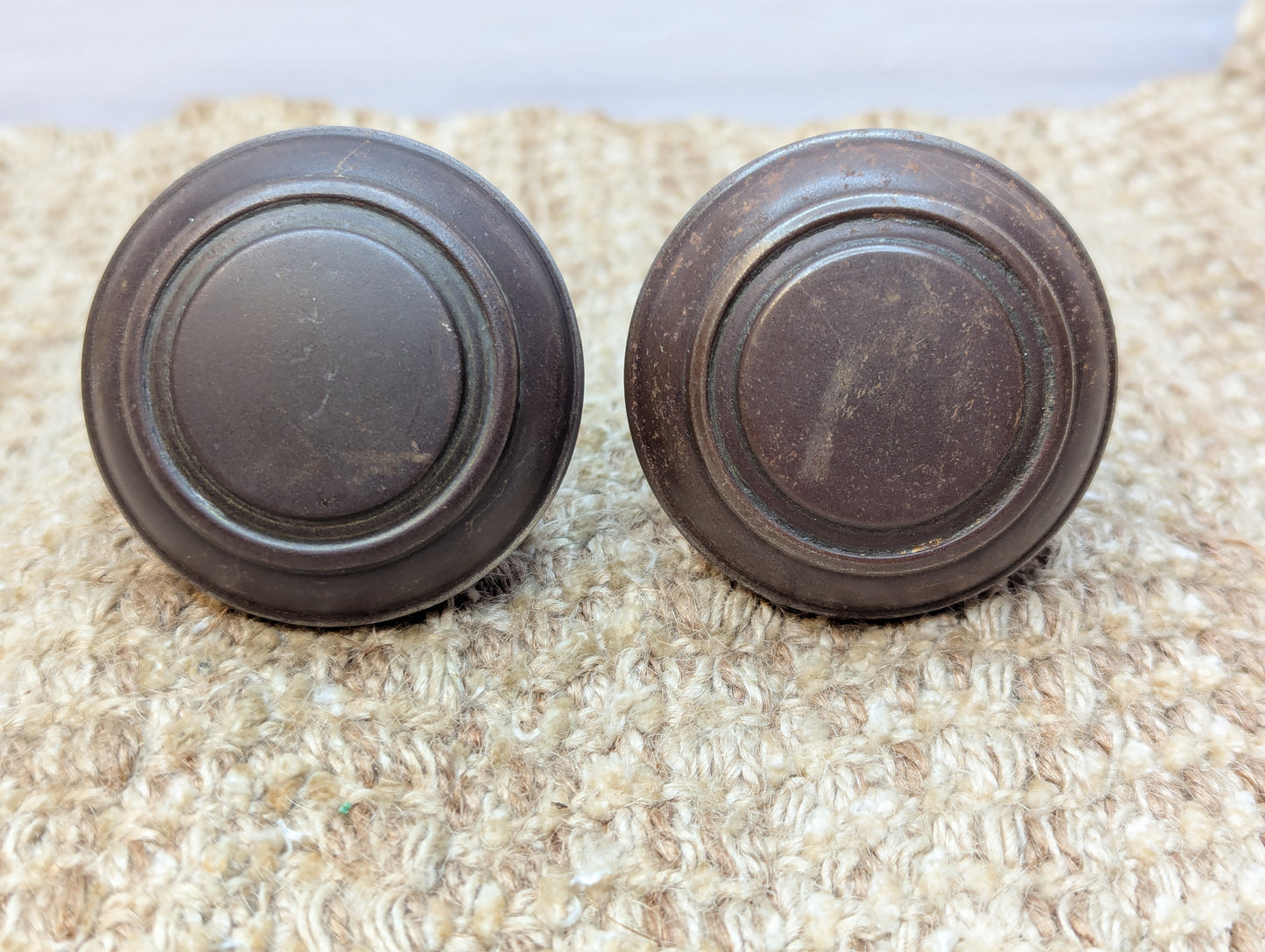 2 1/4" Antique Steel Door Knob Set Door Hardware