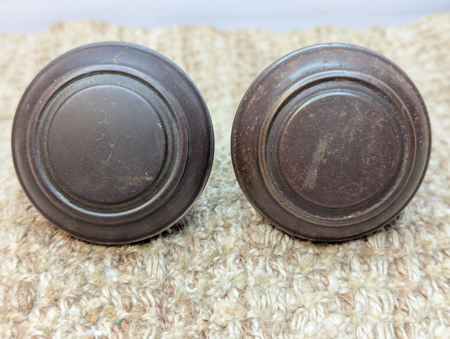 2 1/4" Antique Steel Door Knob Set Door Hardware