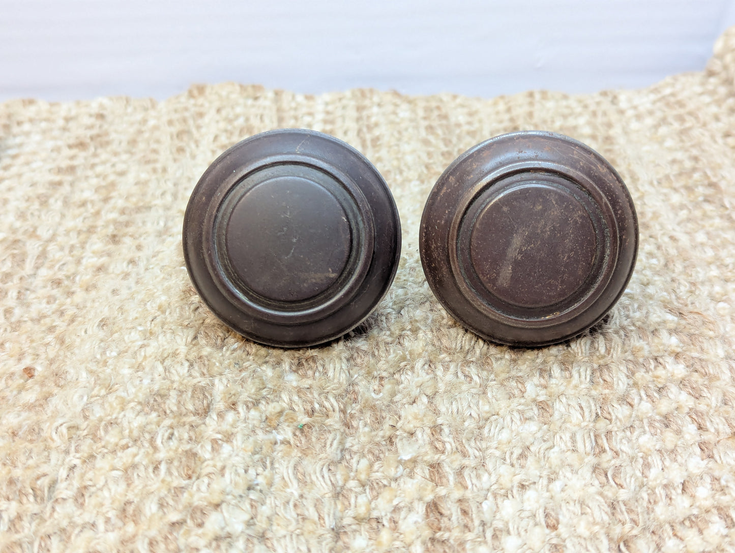 2 1/4" Antique Steel Door Knob Set Door Hardware