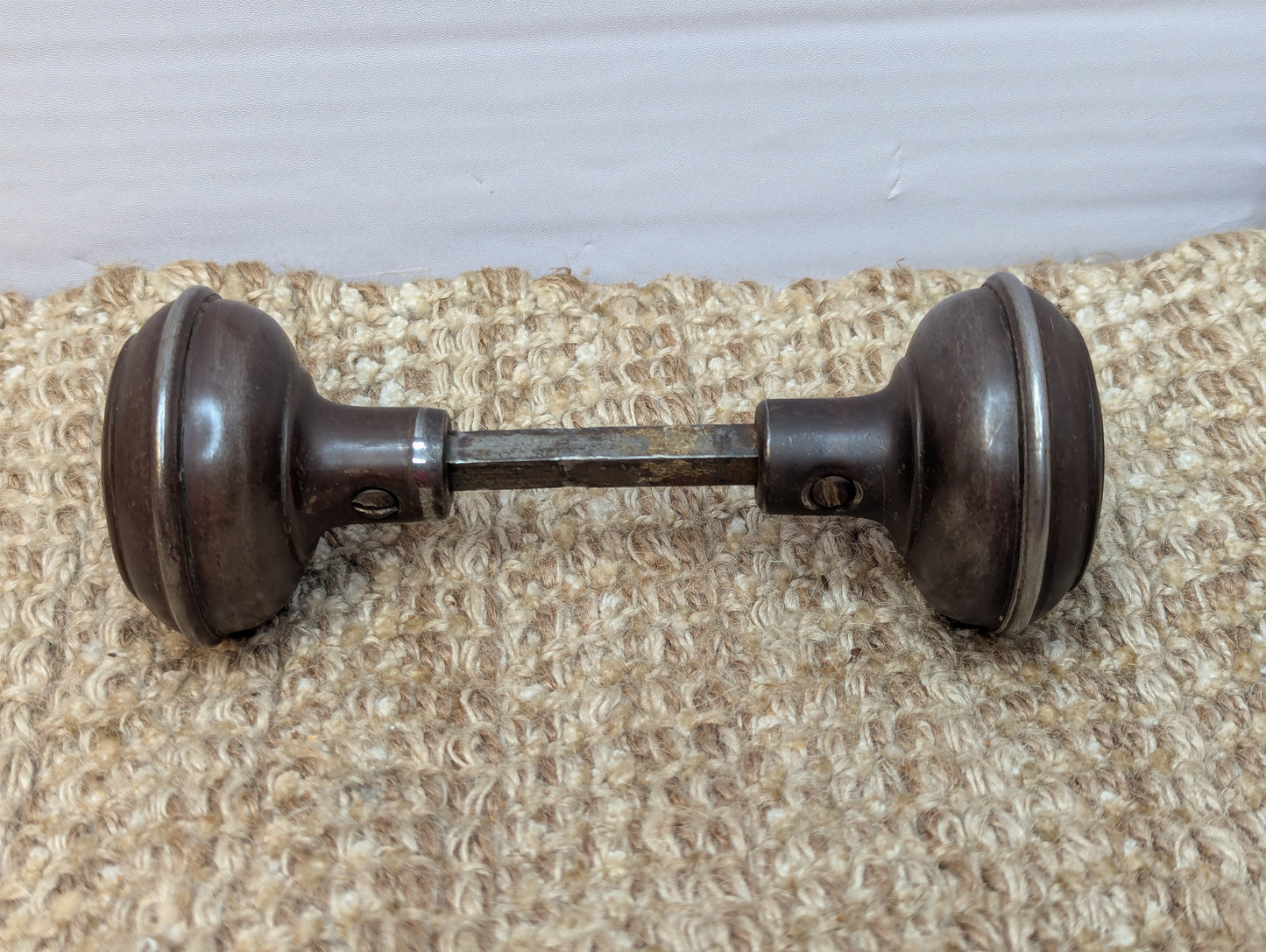 2 1/4" Antique Steel Door Knob Set Door Hardware