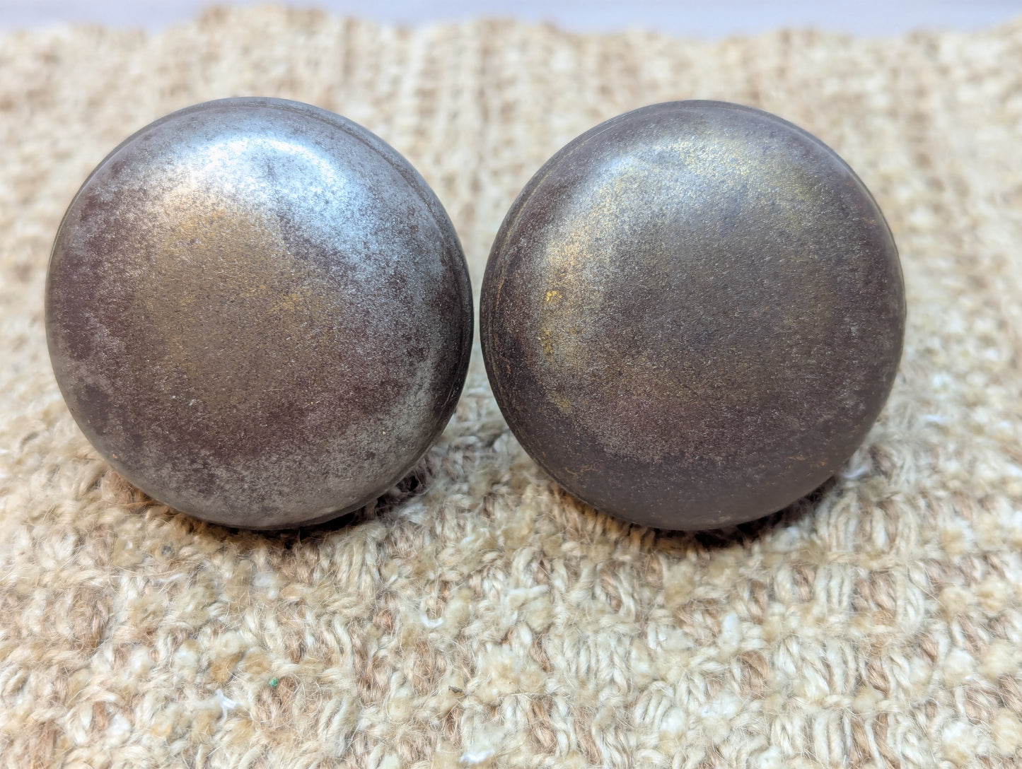 2 1/4" Antique Steel Door Knob Set Door Hardware