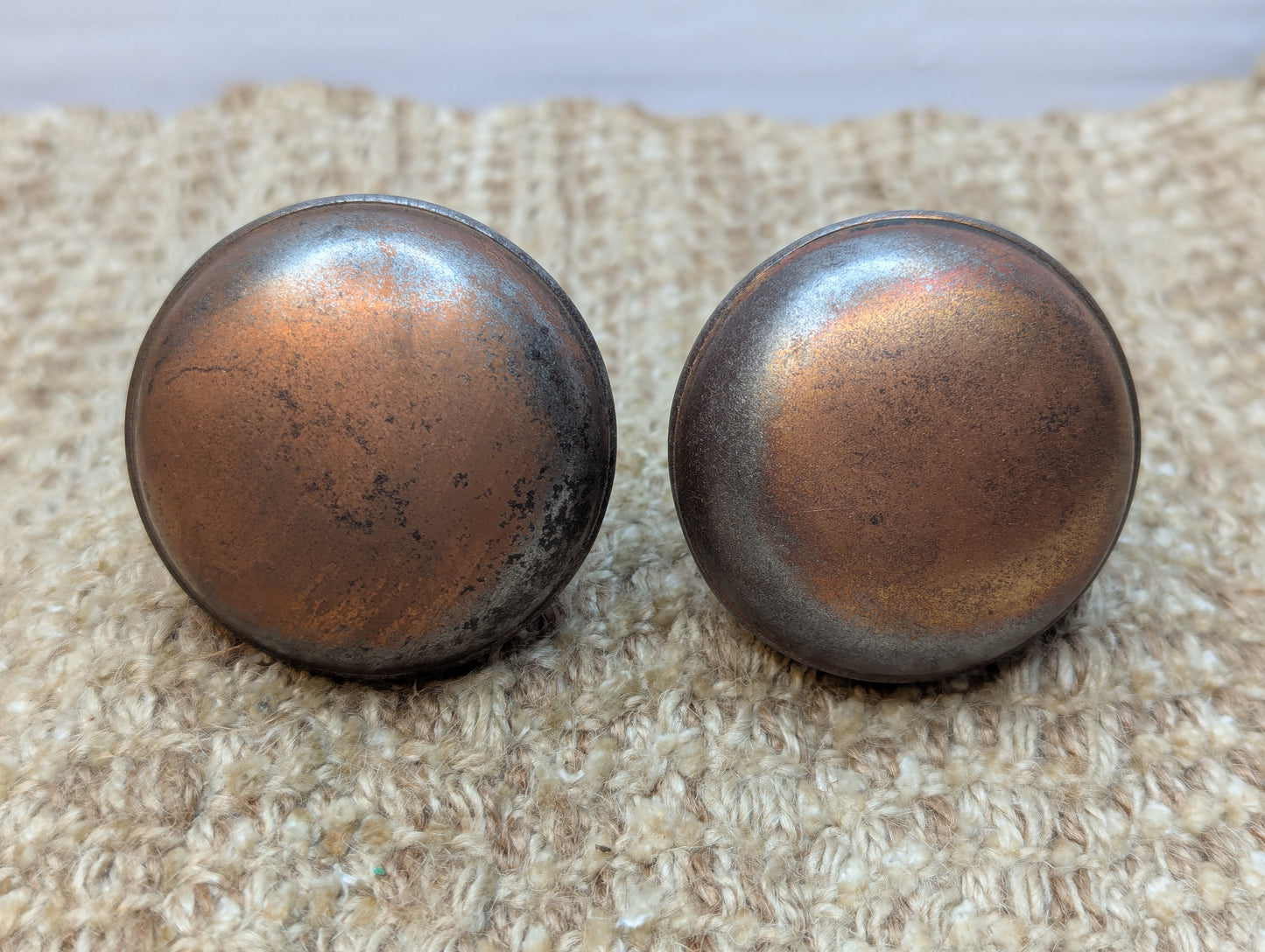 2 1/4" Antique Steel Door Knob Set Door Hardware