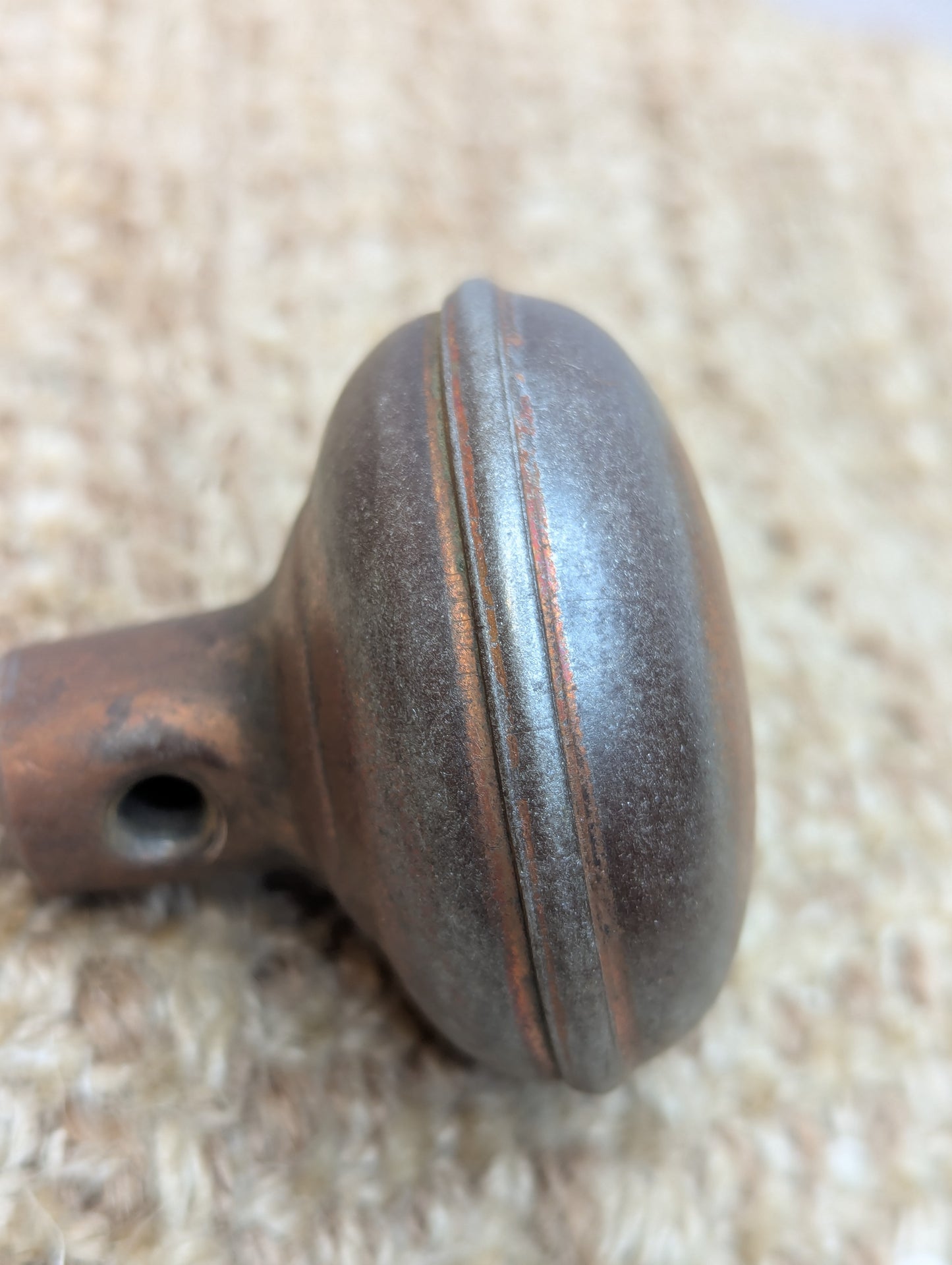 2 1/4" Antique Steel Door Knob Set Door Hardware