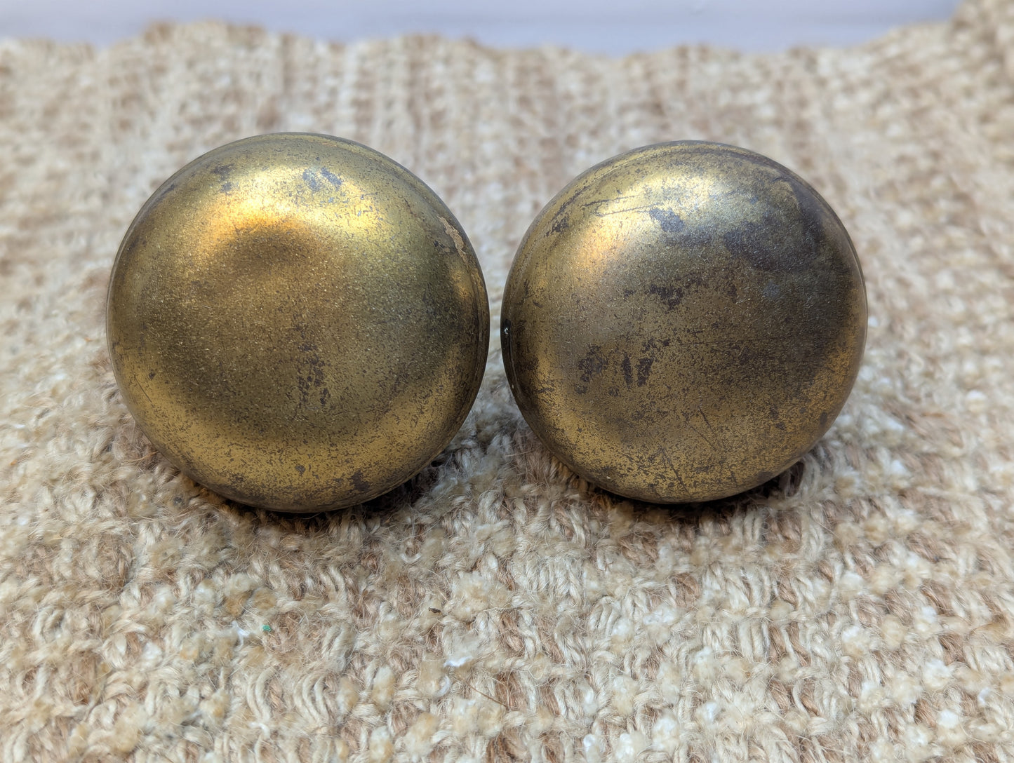 2 1/4" Antique Steel Door Knob Set Door Hardware