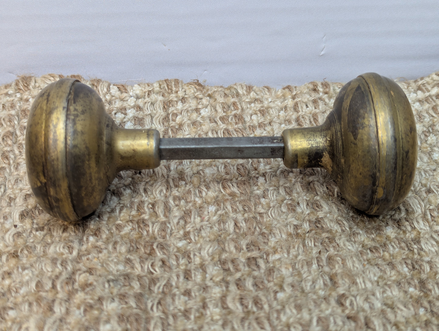 2 1/4" Antique Steel Door Knob Set Door Hardware