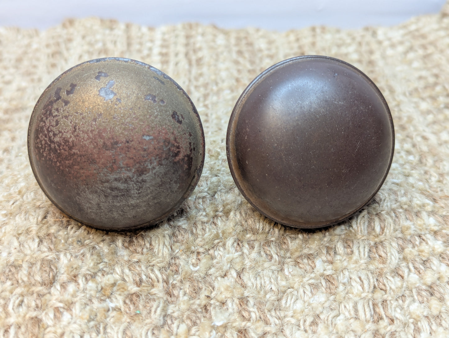 2 1/4" Antique Steel Door Knob Set Door Hardware