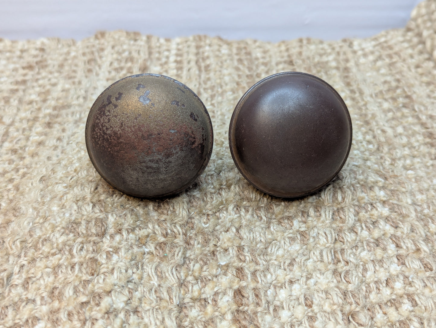 2 1/4" Antique Steel Door Knob Set Door Hardware
