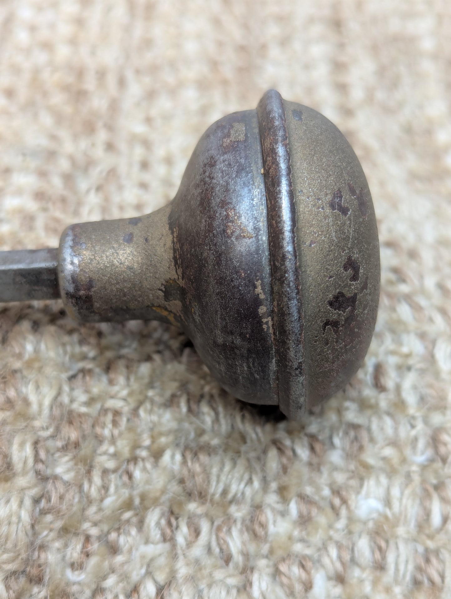 2 1/4" Antique Steel Door Knob Set Door Hardware