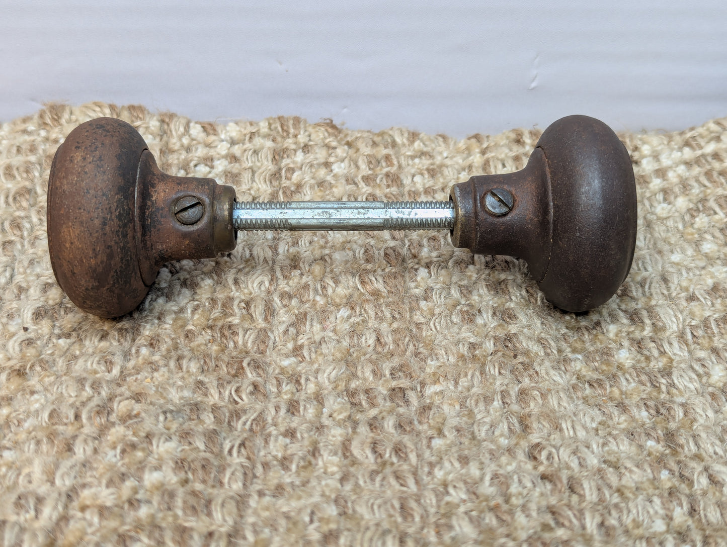 2" Antique Steel Door Knob Set Door Hardware