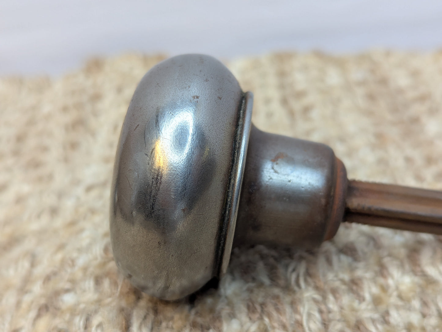 2" Antique Steel Door Knob Set Door Hardware