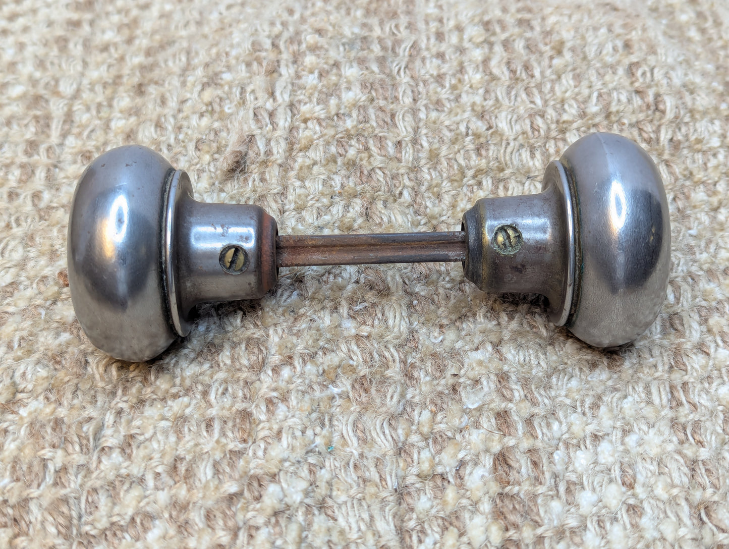2" Antique Steel Door Knob Set Door Hardware