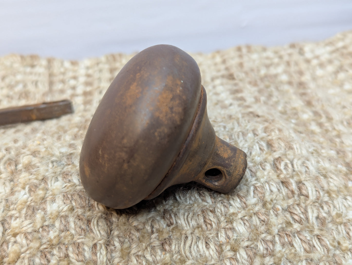 2 1/4" Antique Steel Door Knob Set Door Hardware