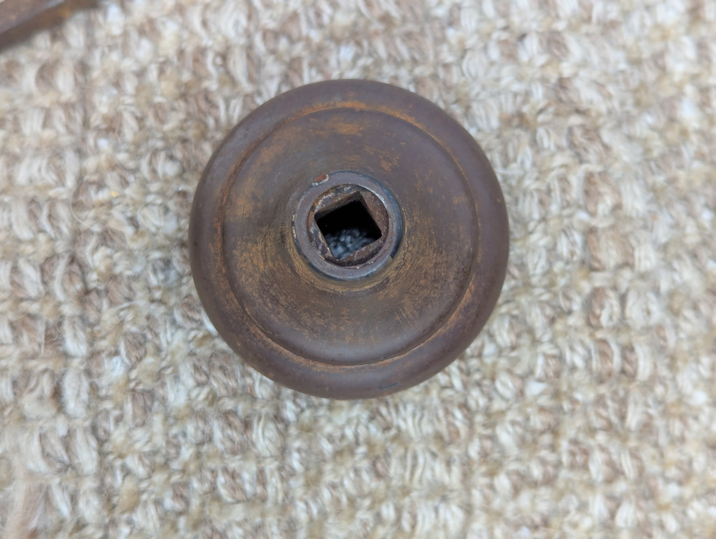 2 1/4" Antique Steel Door Knob Set Door Hardware