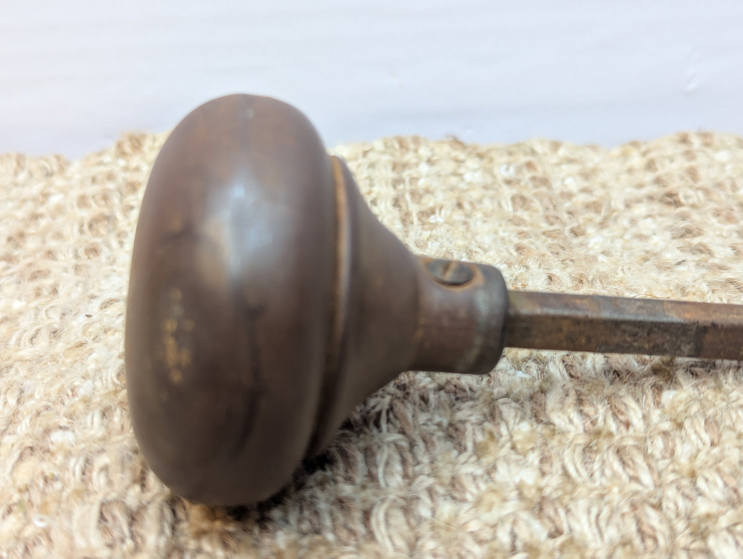 2 1/4" Antique Steel Door Knob Set Door Hardware