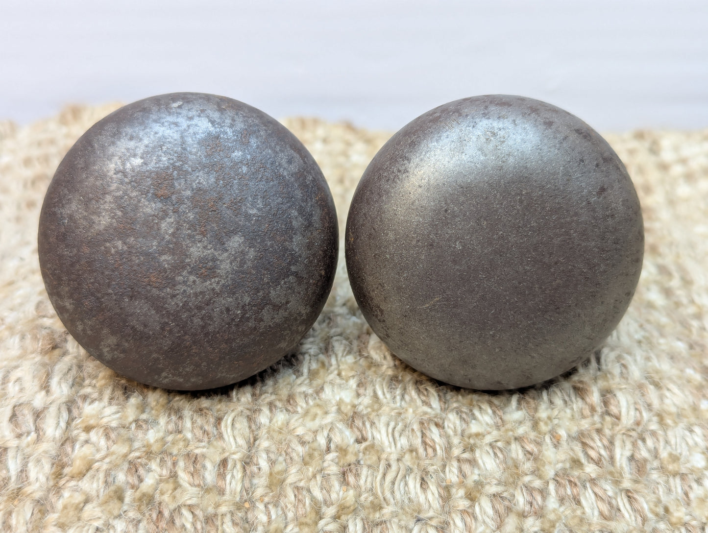 2 1/4" Antique Steel Door Knob Set Door Hardware
