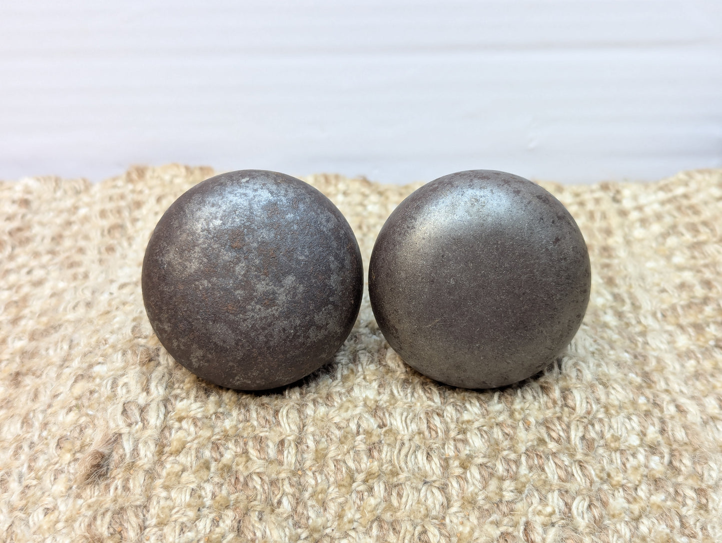 2 1/4" Antique Steel Door Knob Set Door Hardware