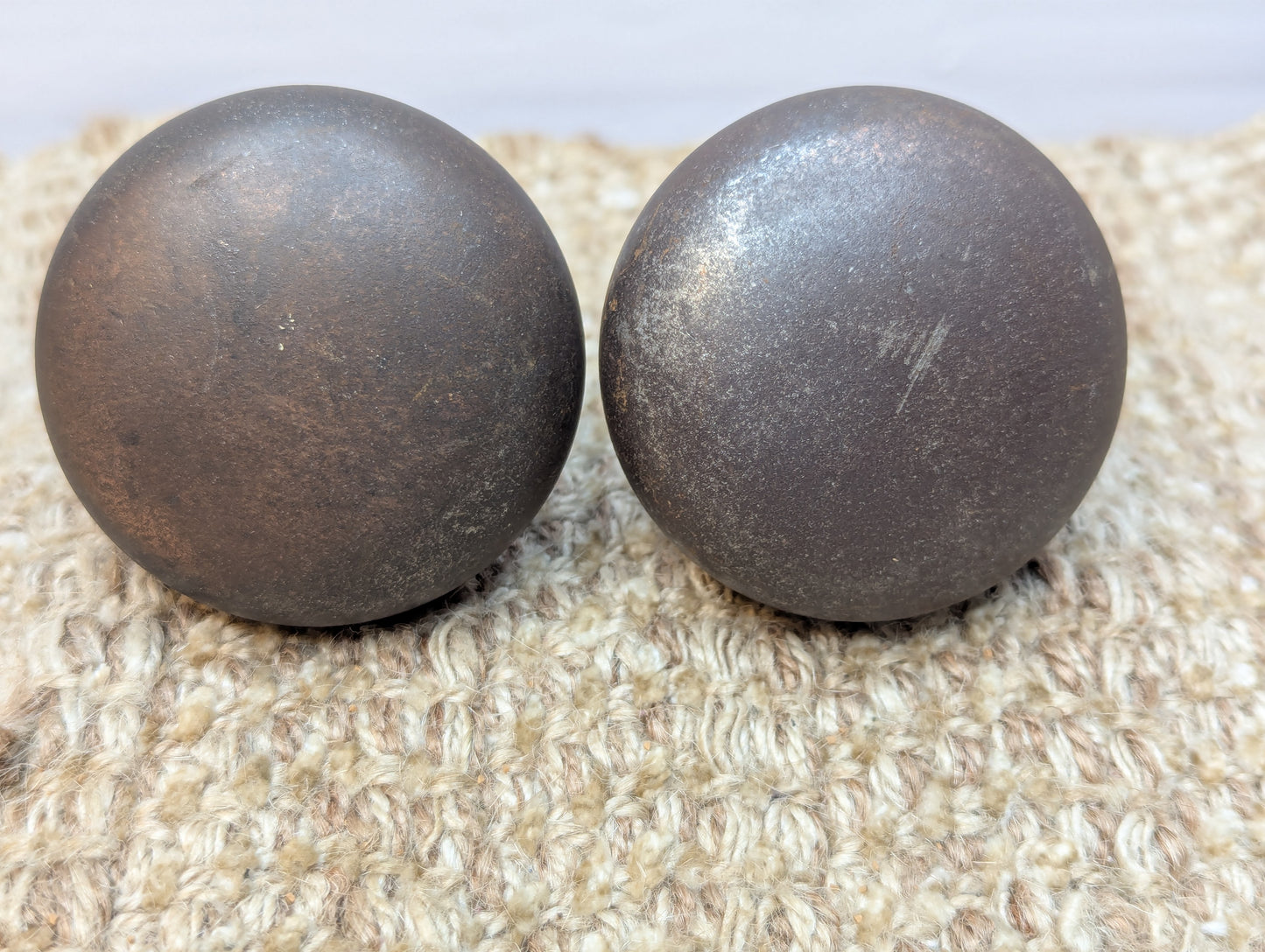 2 1/4" Antique Steel Door Knob Set Door Hardware