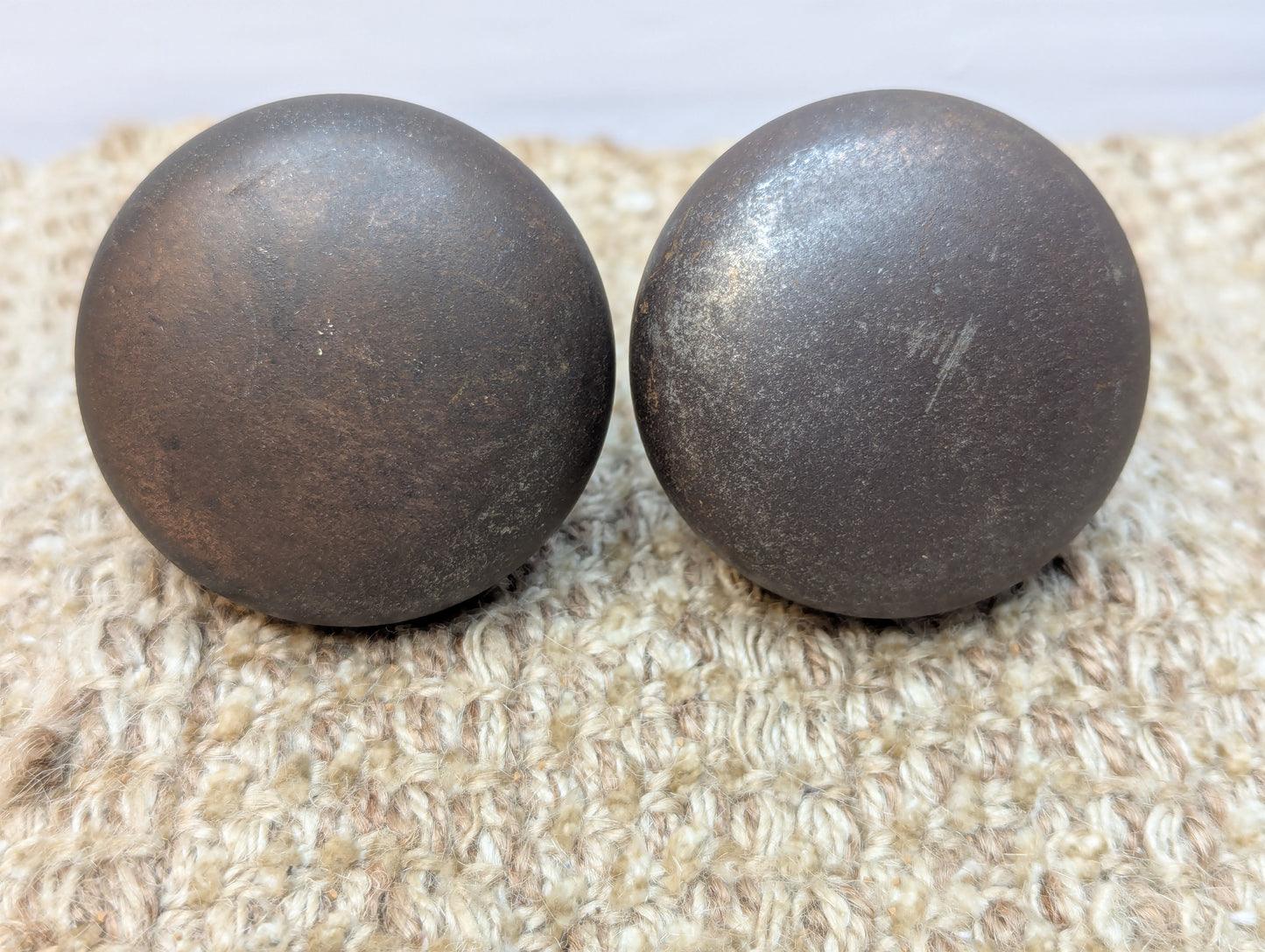 2 1/4" Antique Steel Door Knob Set Door Hardware
