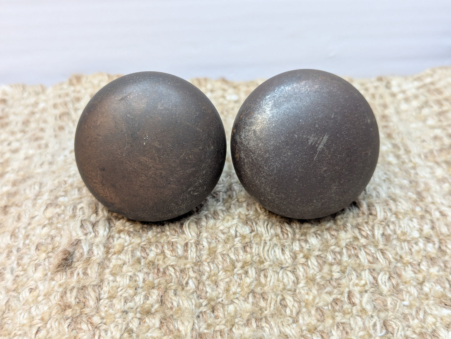 2 1/4" Antique Steel Door Knob Set Door Hardware