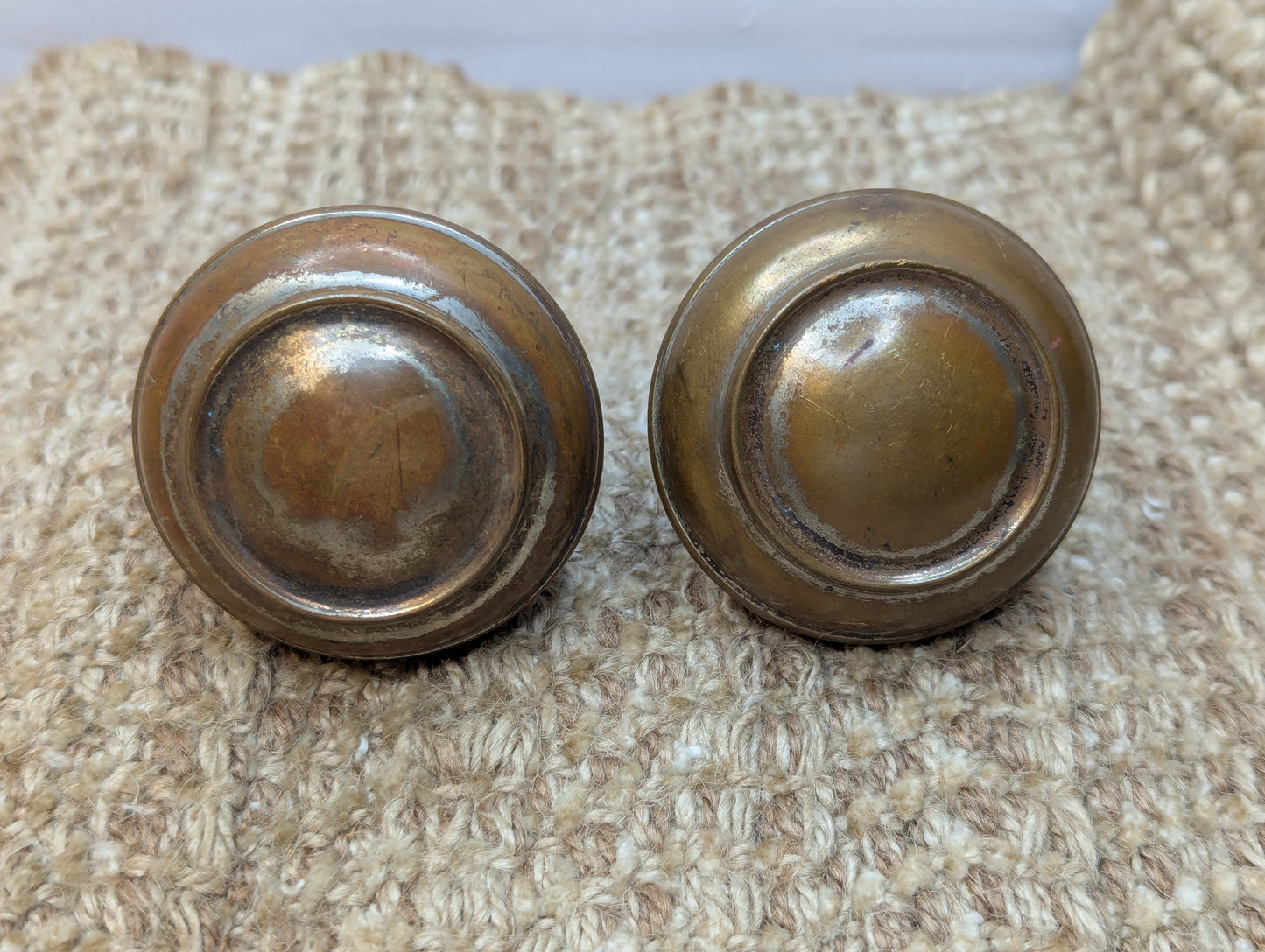 2 1/4" Antique Penn "Douglas" Door Knob Set Door Hardware Circa 1915