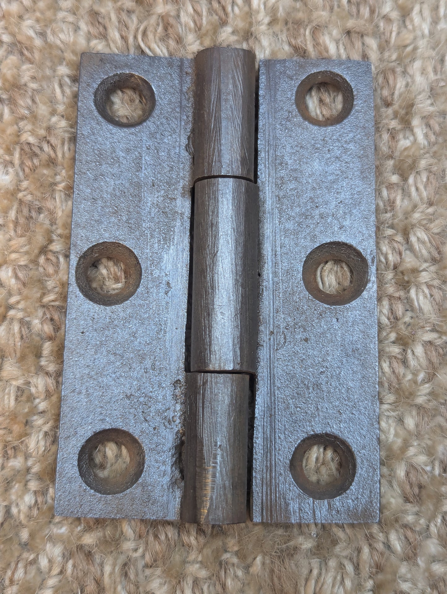 Pair 2 1/16" x 3 3/16" Antique Cast Iron Butt Hinges Door Hardware