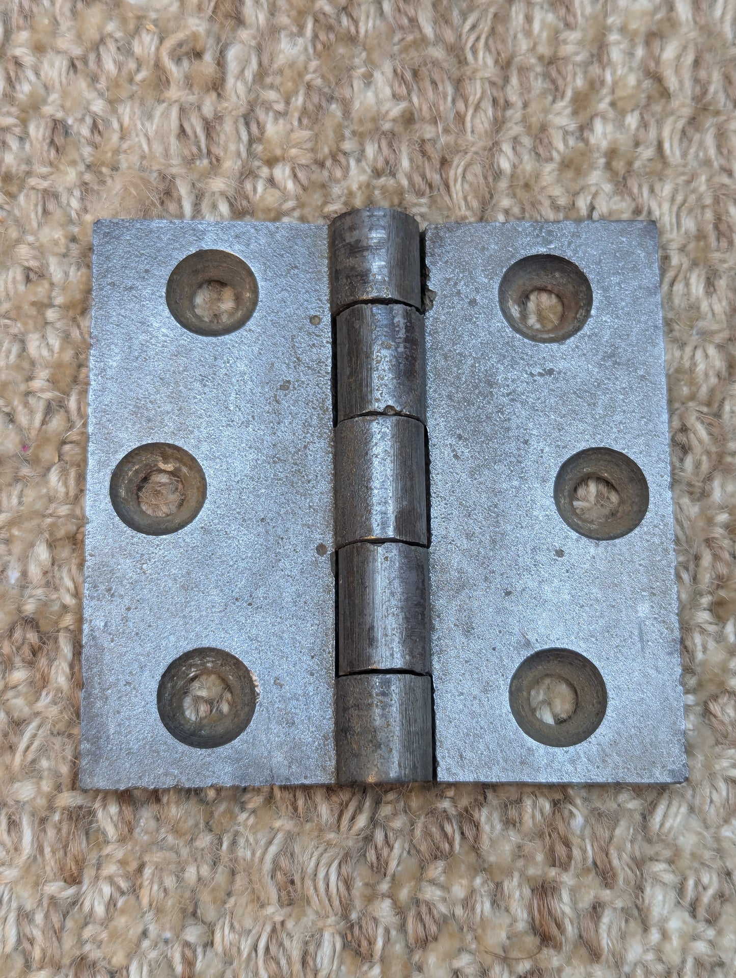 Pair 3" x 3" Antique Cast Iron Butt Hinges Door Hardware