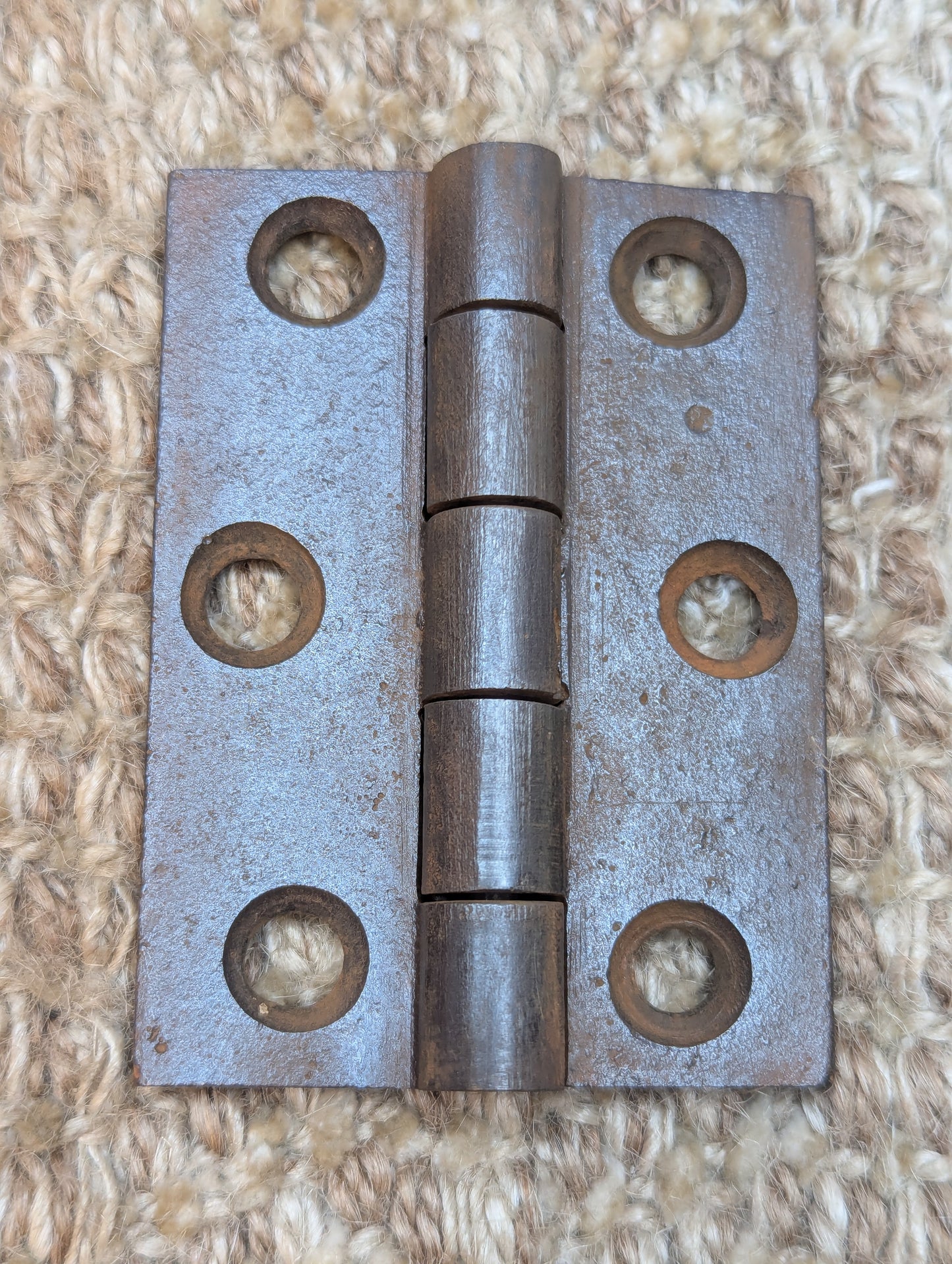 Pair 2 1/8" x 2 7/8" Antique Cast Iron Butt Hinges Door Hardware