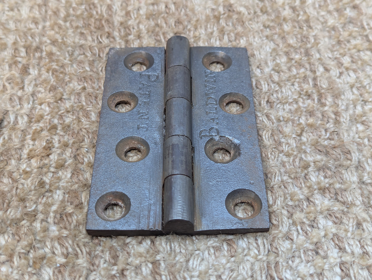 Baldwin 2 5/8" x 4" Antique Cast Iron Butt Hinge Door Hardware
