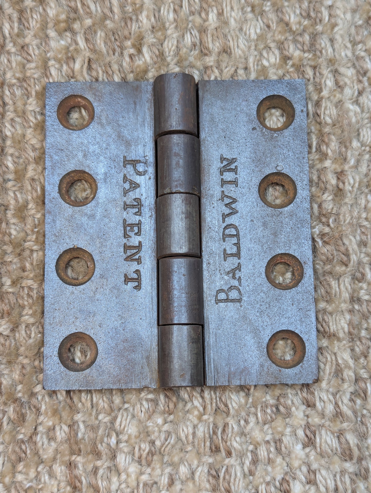 Baldwin 3" x 3 1/2" Antique Cast Iron Butt Hinge Door Hardware
