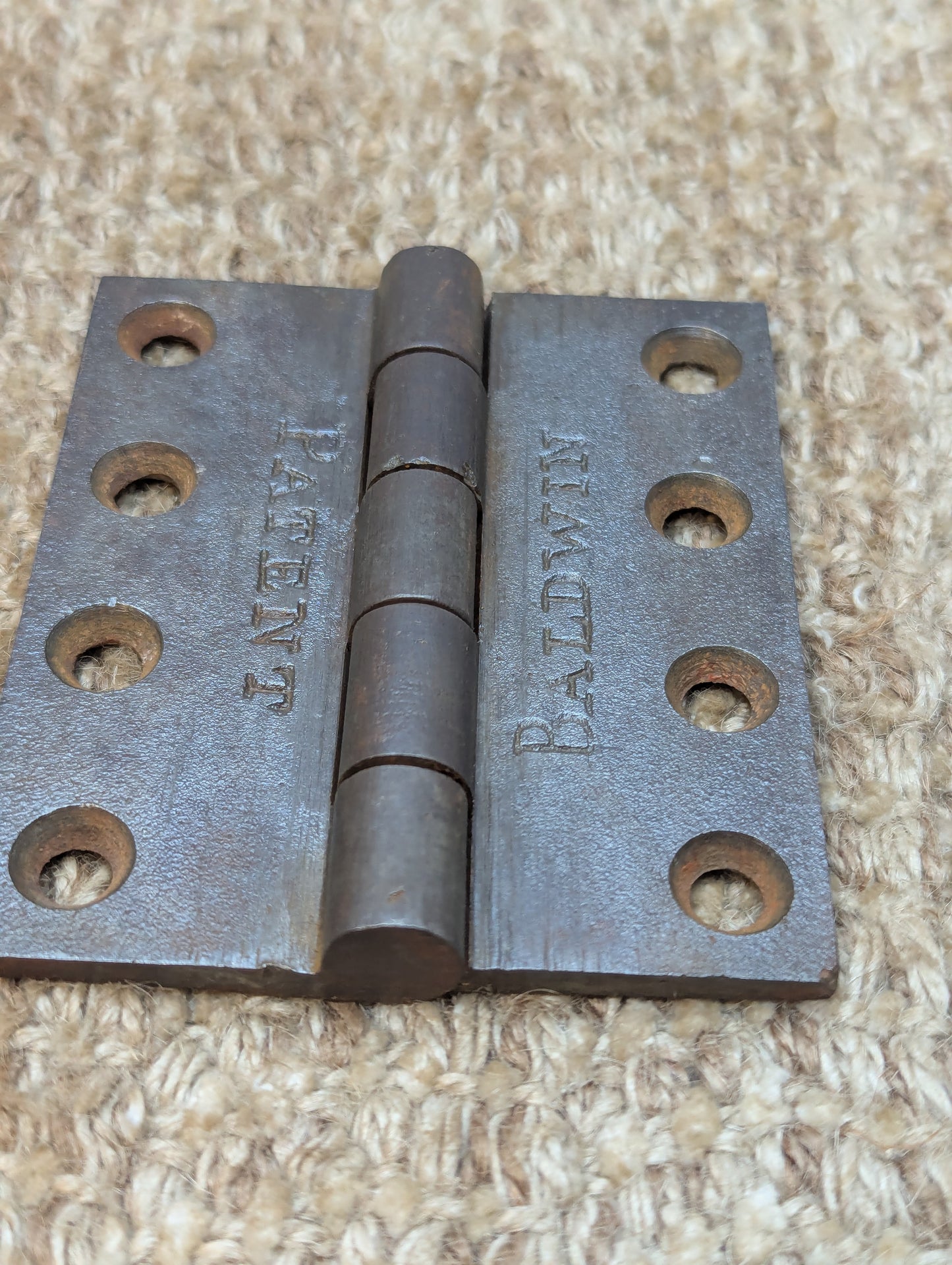 Baldwin 3" x 3 1/2" Antique Cast Iron Butt Hinge Door Hardware