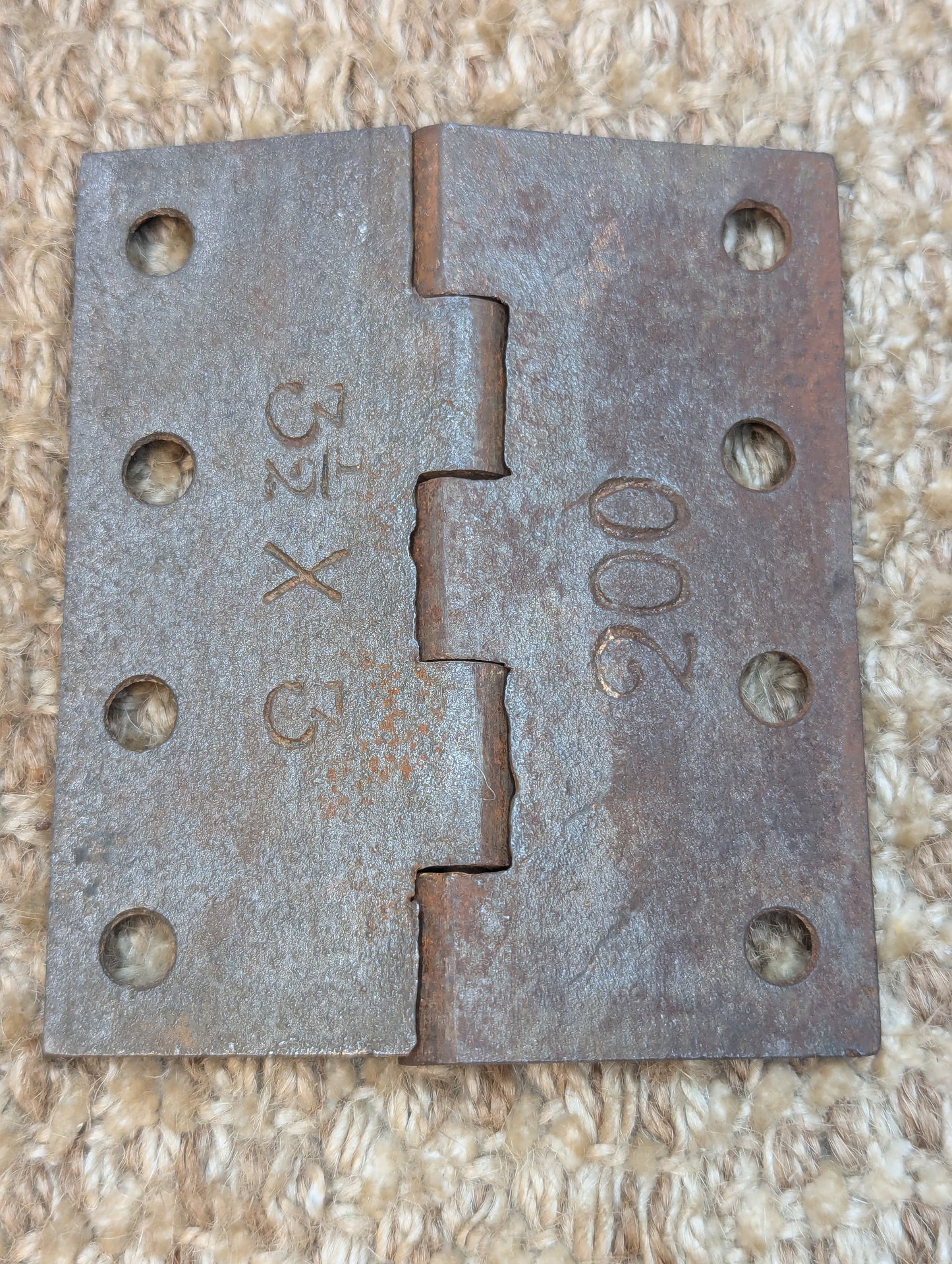 Baldwin 3" x 3 1/2" Antique Cast Iron Butt Hinge Door Hardware